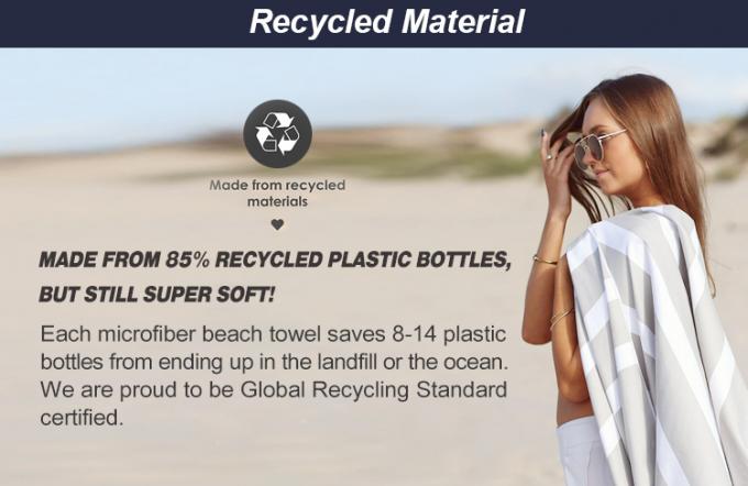 Bestseller Strandhandtuch kundenspezifisch beliebter Sand frei OEM Logo gedruckt Mikrofiber Strandhandtücher 0