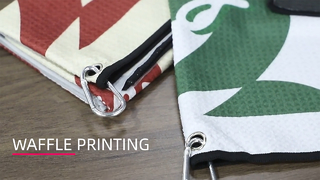 Golfhandtuch Waffel-Mikrofaser, schnell trocknend